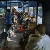 檀梓栋 《公共汽车之幻》150×130cm 2007年 油画