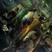 檀梓栋 《公共汽车之夜车》170×170cm 2000～2003年 油画