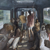 檀梓栋 《回望》130x150cm 2006年 油画