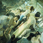 檀梓栋 +《公共汽车之微风》170×170cm 1996年 油画