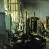 檀梓栋 《画室之画架》130×90cm 1998年 油画