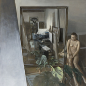 檀梓栋 《画室之镜之一》170×140cm 2006年 油画
