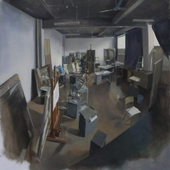 檀梓栋 《画室之女人体》180×170cm 2006年 油画