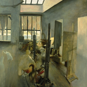 檀梓栋 《画室之天窗》130×90cm 1998年 油画