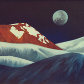 唐明珍 025油画 《山顶的月亮》