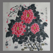唐明珍 025中国画 《荷香四溢》 68x68cm