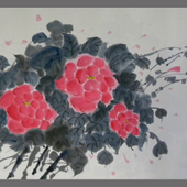 唐明珍 030中国画 《香飘四溢》 136x68cm