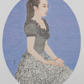 方正 “少女肖像” 方正作品2011年 中国画材料65cmX82cm