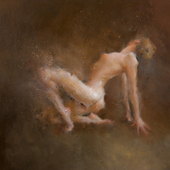郑炜 跪姿女裸体，50x60cm，2015