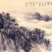 朱晏墨 云涌玄天门 朱晏墨Zhu Yanmo 73X46cm 纸本Chinese art paper 2011
