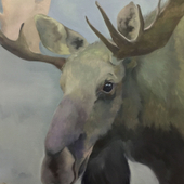 石高青 石高青 《驼鹿》2015年 布上油画 80x60cm