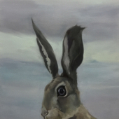 石高青 石高青 《野兔》2015年 布上油画 80x60cm - 副本