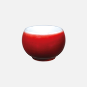 邓希平 郎窑红釉圆形杯