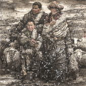 《厚土苍生》200x190（入选“南粤之光·全国中国画作品展”）创作年代2018