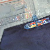 蔡焕彬 咸水区2油画，雨露麻布面，内框，油彩，100×100cm，2016