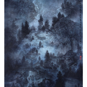谭江宁 《梦回侗岭》96X178cm  宣纸、中国画、日本画颜料  2016年