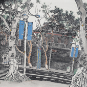 李月林 李月林 · 桂园-国共谈判旧址 ·  46×68cm · 纸本重彩 · 2020年.jpg