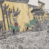 李月林 李月林 · 湖广会馆 ·  46×68cm · 纸本重彩 · 2020年.jpg