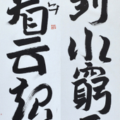 马丙 马丙-王维诗二句-250×80cm-纸本水墨-2014