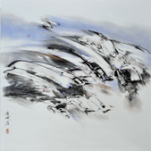 李斌 珐琅彩《气韵中华--雪域文明之六》瓷板 