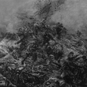 周小松 国家历史画重点美术工程素描正草稿《雪白血红——抗美援朝史图》 150×120CM 2007年