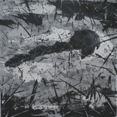 魏惠东 《生命的枷锁Ⅷ》，35×35CM，版画,2014年，魏惠东