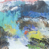 小龙川观瀑图，100-246，2016年