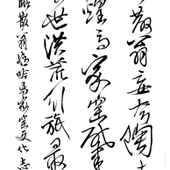 王志安 非是散翁妄夸陶，草书竖幅，136x68
