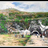 丁龙发 水粉画一民国时期的武昌古楼洞